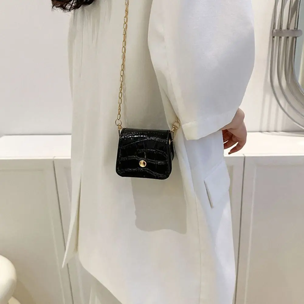 Korean Fashion Mini Crossbody Bags PU Simplicity Shoulder Bag Versatile Chain Handbag Lipstick