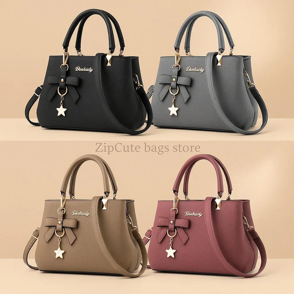 New Korean version trendy autumn and winter bow women's bag portable shoulder bag messenger bag killer bag mother bag large capa